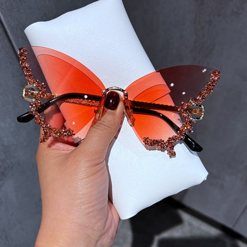 Load image into Gallery viewer, Diamond Butterfly Sunglasses
