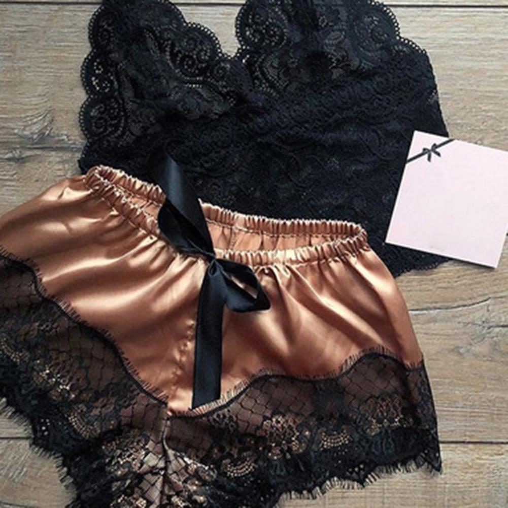 Lace Satin Sleepwear Set